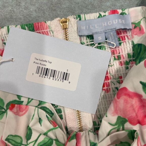 Hill House Floral Crop Top - Pink and Green - Picture 10 of 12